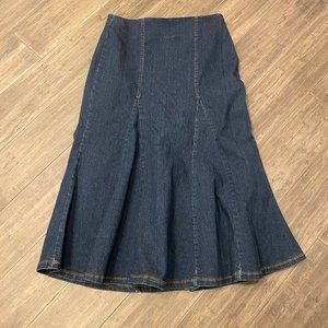 Y-Jeans Long Modest Dark Wash Denim Stretch Skirt Women’s  Size M-L